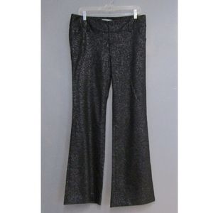 Alice and olivia nwt black silver low-rise boot cut wool blend size 8